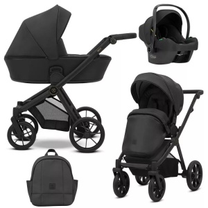 KUNERT BRAV KOLICA ZA BEBE SET 3U1 CRNI RAM