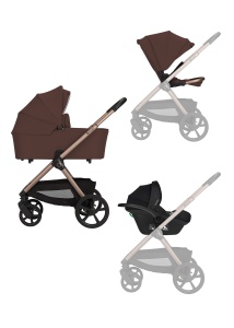 Lionelo Carmine – kolica 3u1 Brown Chocolate