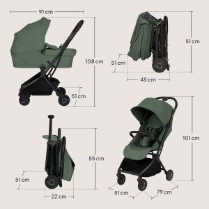 Lionelo Sia Flex – kolica 2u1 Green Emerald - Img 10
