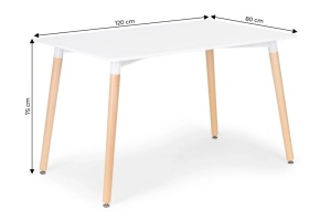 Moderan pravougaoni sto 120x80 cm, ModernHome - Img 7