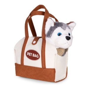 Plišana igračka za djecu, štene Husky, torba + četka za njegu - Img 5