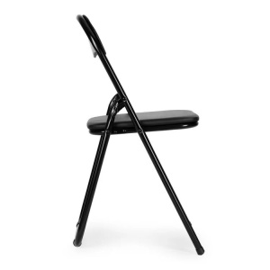 SET OD 8 SKLOPIVIH STOLICA BLACK ECO-LEATHER - Img 5