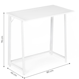 Sklopivi sto za kompjuter 80x45 cm Laptop Table White ModernHome - Img 10