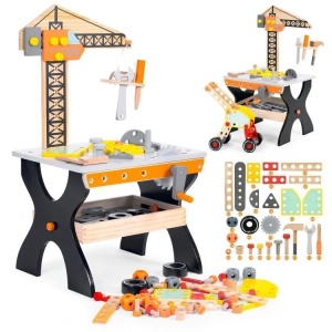 Drvena radionica za djecu, sto sa alatom – ECOTOYS - Img 4