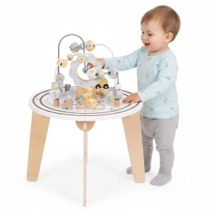 Drveni 5u1 edukativni interaktivni sto za djecu – lavirint, perlice na žici (rolerkoster), vozić, ogledalo, ECOTOYS - Img 5