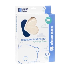 KIKKA BOO ergonomski jastuk od memorijske pjene – BEAR WHITE VELVET - Img 2