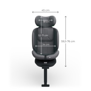 KINDERKRAFT AUTO SJEDIŠTE I-360 2 PLUS i size 40-150cm GREY - Img 6
