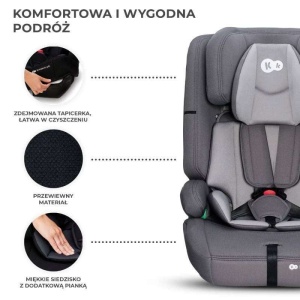 KINDERKRAFT AUTOSJEDISTE SAFETY FIX2 I-SIZE 76-150CM GREY - Img 7