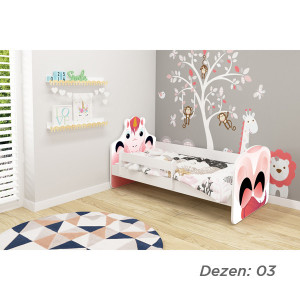 KREVET ZA DJECU ANIMALS 180x80cm WHITE ACMA VII - 03