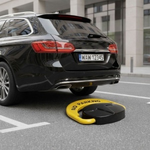 Parking barijera sklopiva 40 cm zaobljena sa kljucem, daljinskom kontrolom i alarmom - Img 2