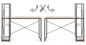 Radni sto 120x60 cm sa policama Light Style ModernHome - Img 6