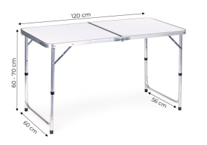 SKLOPIVI STO ZA KAMPOVANJE WHITE 120x60 CM - Img 8