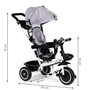 TRICIKL SA ROTIRAJUĆIM SJEDIŠTEM 360 GRAY ECOTOYS - Img 5