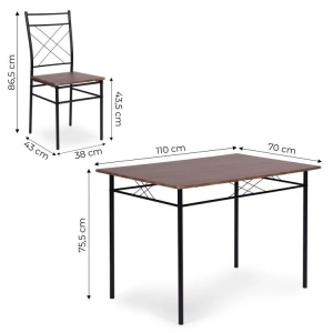 Trpezarijski Set Sto + 4 Stolice VERONA ModernHome - Img 7