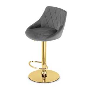 Barska stolica Kast grey / gold baza - Img 6