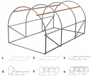 Baštenski plastenik za paradajz – zeleni, 200 × 77 × 168/146 cm 5507 - Img 8