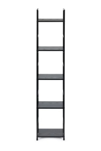 Drvena polica sa metalnim okvirom u LOFT stilu, 5 nivoa, crna- ModernHome - Img 6