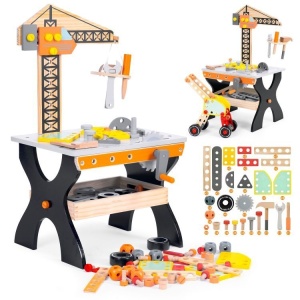 Drvena radionica za djecu, sto sa alatom – ECOTOYS - Img 3