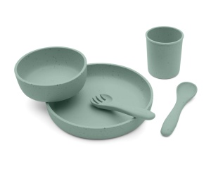 Kikka Boo set za hranjenje 5pcs, Platinum Silicone Sage - Img 1