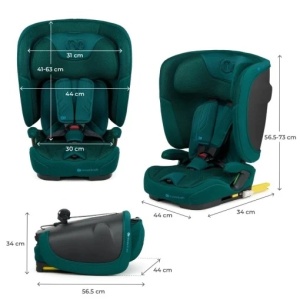 KINDERKRAFT AUTOSJEDIŠTE FIX2GO I-SIZE 76-150CM GREEN - Img 3