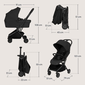Lionelo Sia Flex – kolica 2u1 Black Onyx - Img 11