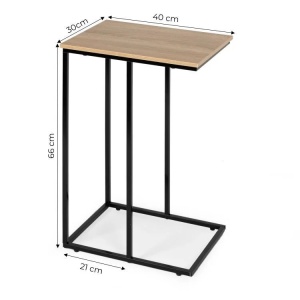 Pomoćni bočni stočić za laptop sa metalnim okvirom, ModernHome - Img 7