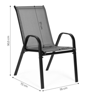 Set od 2 baštenske stolice dark grey MultiGarden - Img 10