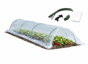 Sklopivi mini plastenik za baštu, folija 1,5 × 4 m.