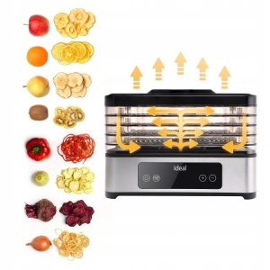 Veliki dehidrator hrane za voće i povrće sa konvekcijom, 400 W, tajmer, IDEAL INOX