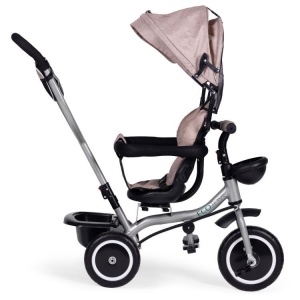 ECOTOYS 2U1 TRICIKL SA ROTIRAJUĆIM SJEDIŠTEM I SKLOPIVOM TENDOM BEIGE - Img 8