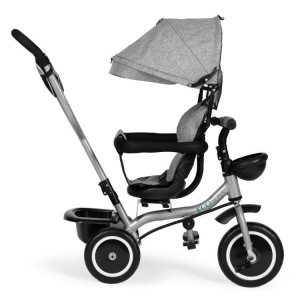 ECOTOYS 2U1 TRICIKL SA ROTIRAJUĆIM SJEDIŠTEM I SKLOPIVOM TENDOM GREY - Img 4