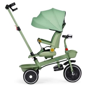 ECOTOYS TRICIKL ZA DJECU SA ROTIRAJUĆIM SJEDIŠTEM, GURAJUĆIM RUKOHVATOM I TENDOM GREEN - Img 2