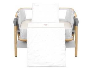 Kikka Boo posteljina za kolijevku 5pcs Dream Big Beige