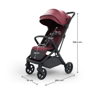 Kinderkraft kolica NUBI 3 DARK RUBY - Img 9