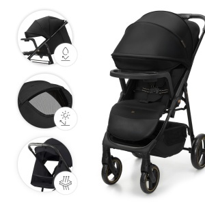 KINDERKRAFT KOLICA ZA BEBE SA TACNOM TRIG 3 BLACK - Img 2