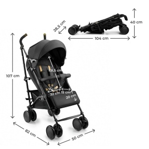 KINDERKRAFT KOLICA ZA BEBE SIESTA 2 BLACK - Img 6