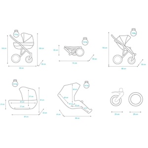 KUNERT MOLTO KOLICA ZA BEBE SET 2U1 CRNI RAM - Img 2
