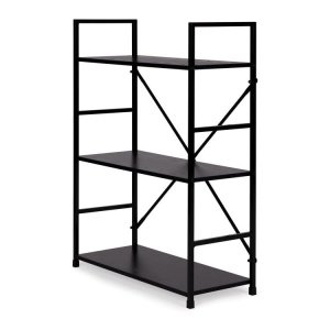LOFT polica sa 3 police i metalnim okvirom – Black ModernHome - Img 4