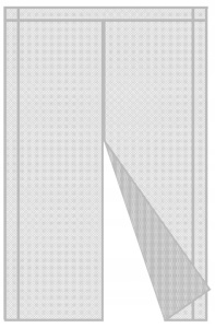 Magnetna zavjesa protiv insekata za vrata 80/90/100 × 210/220 cm, bijela - Img 5