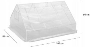 Mini baštenski plastenik bijeli 180 × 140 × 94 cm - Img 8