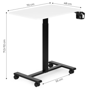 Mobilni podesivi sto 70x48 cm Laptop sto sa podesavanjem visine 71.5–112 cm White ModernHome - Img 9