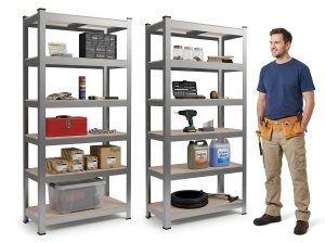 Set od dvije police sa 5 nivoa, 90 × 30 × 180 cm