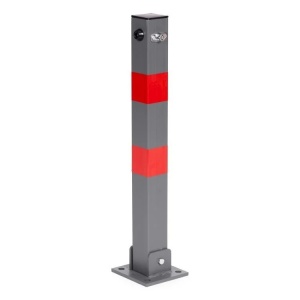 Sklopiva Parking barijera STUB sivi 60 cm with Key and Reflective Stripes - Img 4