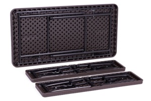 Sklopivi set 120 cm Sto sa 2 Klupe banquet – BROWN - Img 2