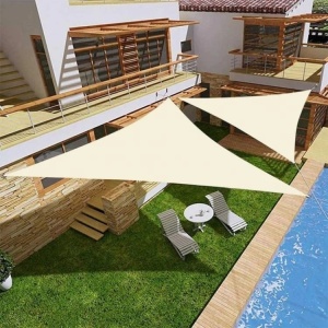 Trostrano suncobran jedro 3×3×3 m, vodootporno, bež - MultiGarden