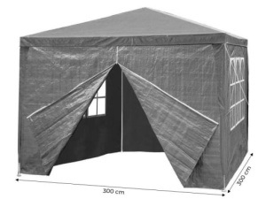 Baštenski šator, 3x3 m, 4 stranica, gray, MultiGarden - Img 4