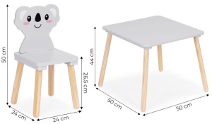 Dječiji set namještaja Koala – sto + 2 stolice , ECOTOYS - Img 9