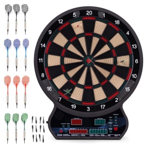 Elektronski pikado 42 cm sa LCD ekranom, 27 igara, set sa 12 pikada