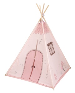 Kikka Boo drveni teepee podloga za igru Pink House