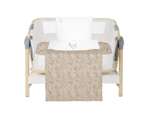 Kikka Boo posteljina za kolijevku 5 djelova Secret Garden Beige